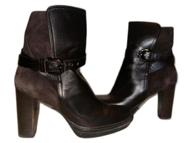 Tod's Leather Ankle Boots Brown Size 37