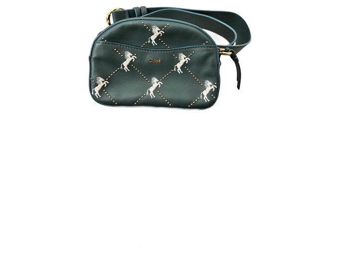 Bolsa de cintura Chloé azul de couro