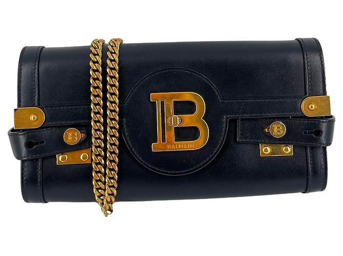 Balmain B-Buzz Cuir Noir