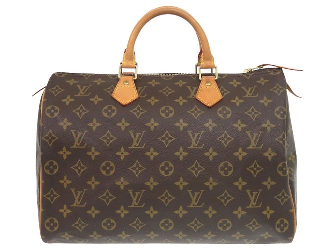 Sac à main Louis Vuitton Speedy 35 Monogram Marron Monogramme