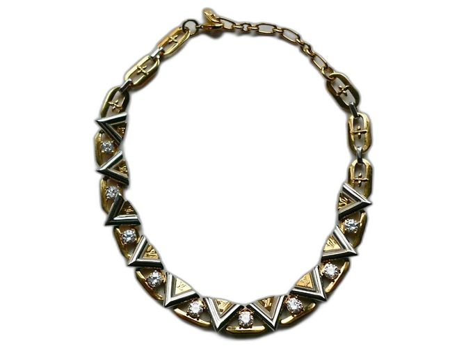 COLAR LOUIS VUITTON V FOR VUITTON M02271 Gold hardware