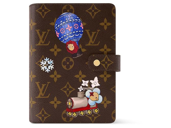 Louis Vuitton Cubierta de Agenda Medium Ring LV Castaño