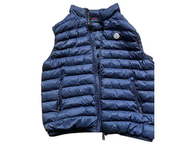 Moncler Gui Down Vest Dark Blue Size M