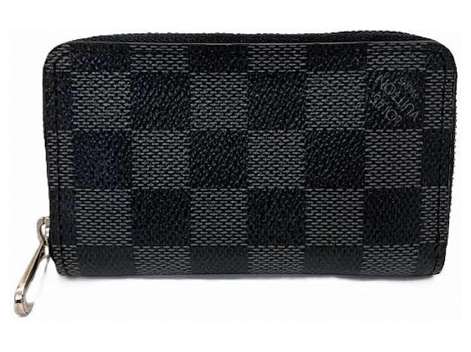 Louis Vuitton Zippy Coin Purse Damier Graphite Wallet Black Cloth  ref.2547155