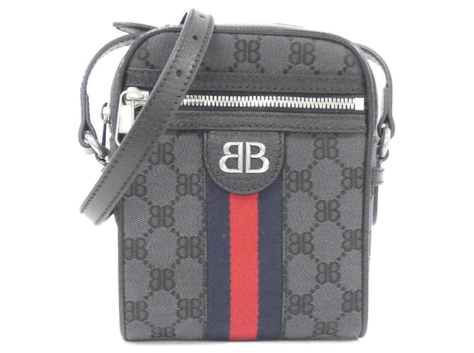 Everyday Balenciaga The Hacker Project Canvas Shoulder Bag Black Cloth  ref.2547217