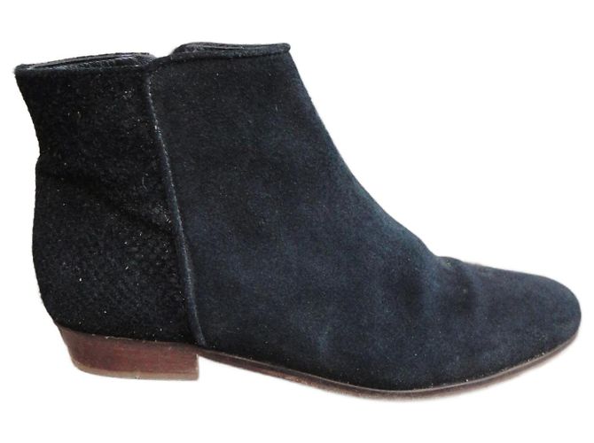 Autre Marque Botas Bobbies em camurça preta Preto