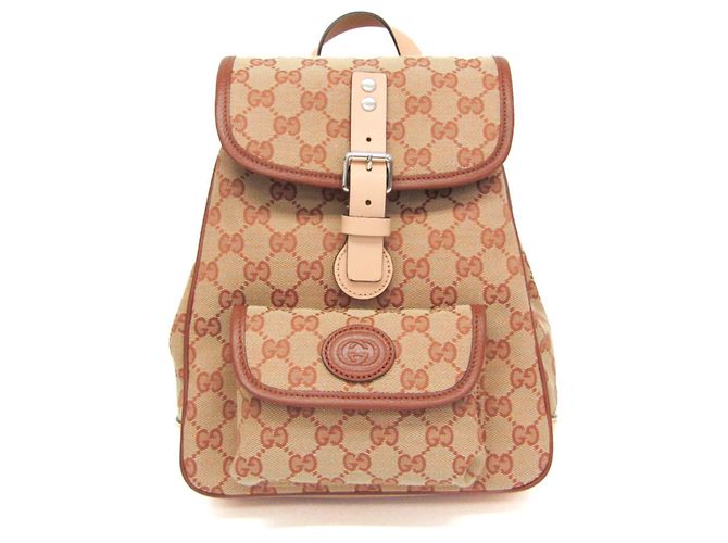 Gucci GG Canvas Children's Backpack Brown Beige
