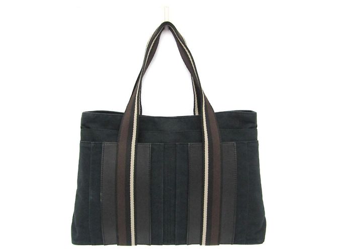 Bolsa Hermès Troca Horizontal MM Preto Castanho escuro