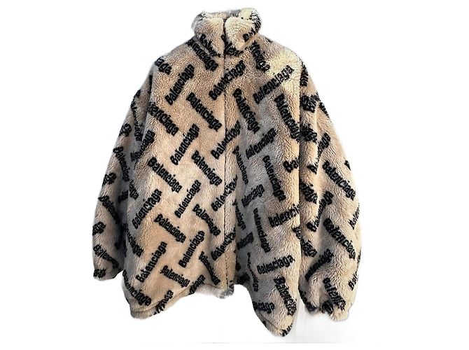 BALENCIAGA KUNSTFELL-MANTEL