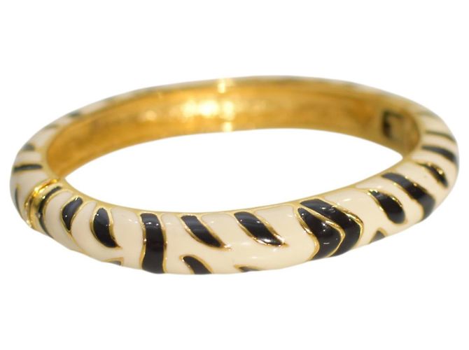 Pulsera de esmalte con estampado de cebra en blanco y negro KENNETH JAY LANE Multicolor