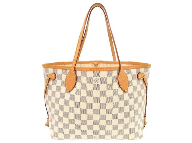 Neverfull Tote Damier PM Louis Vuitton Weiß