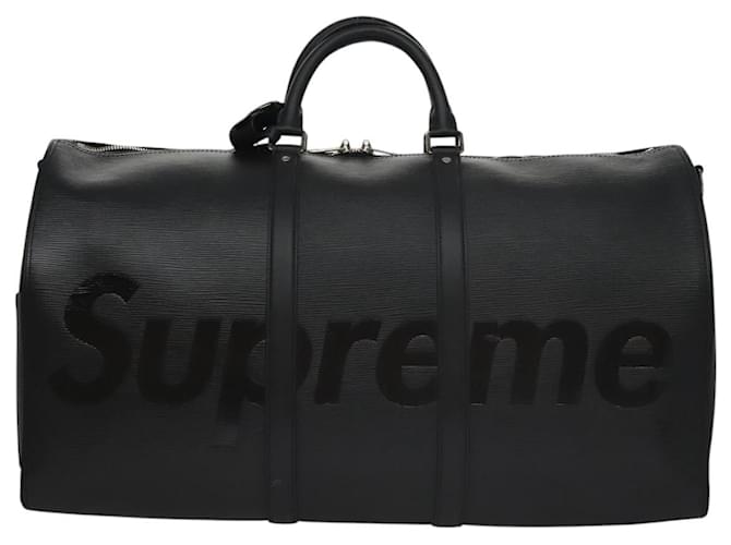 Louis Vuitton Keepall Bandouliere Bag Limited Edition Supreme Epi Leather 55 Black  ref.2548678