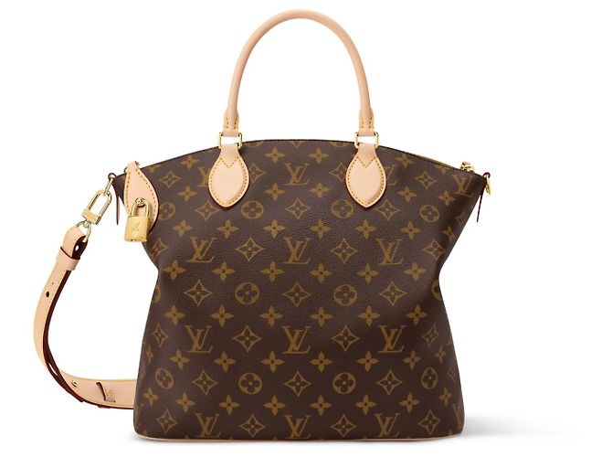 Louis Vuitton Neo Lockit MM Handtasche Braun Stoff