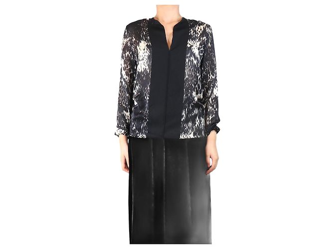 Lanvin Schwarze Seidenbluse - Größe UK 8