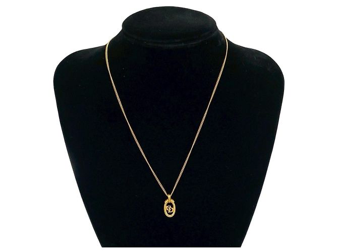 Set di collana con logo CD placcato oro Christian Dior D'oro
