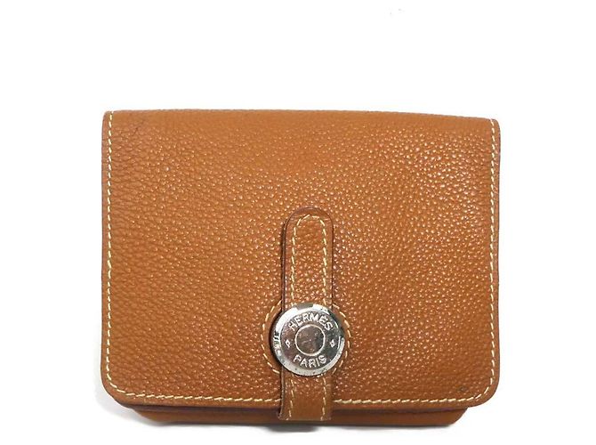 Hermès Hermes Dogon Leather Coin Case - Brown