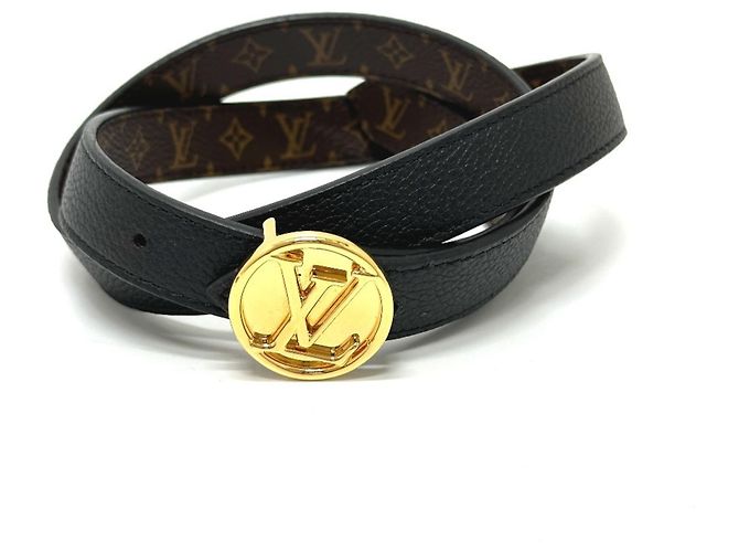 Cinturón LV Circle Monogram Santur Louis Vuitton Castaño Monograma