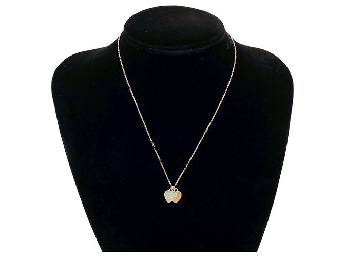 Return to Tiffany Tiffany & Co Collar Regreso al Doble Corazón Tiffany Plata Dorado