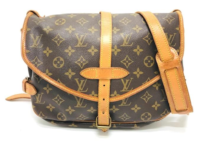 Louis Vuitton Saumur 30 Shoulder Bag Brown Monogram Patent leather  ref.2550709