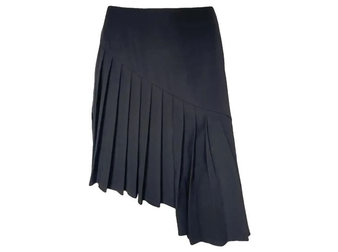 Thierry Mugler plissierter Minirock schwarz