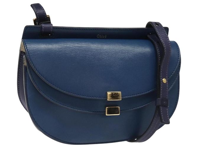 Chloé Chloe Georgia Leather Medium Bleu