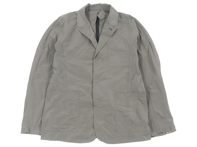 Giacca in nylon con logo ricamato Dior Marrone Grigio