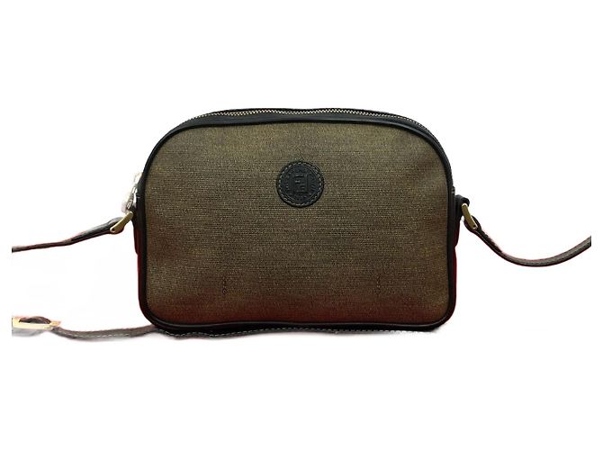 Bolsa de ombro de couro Fendi Marrom