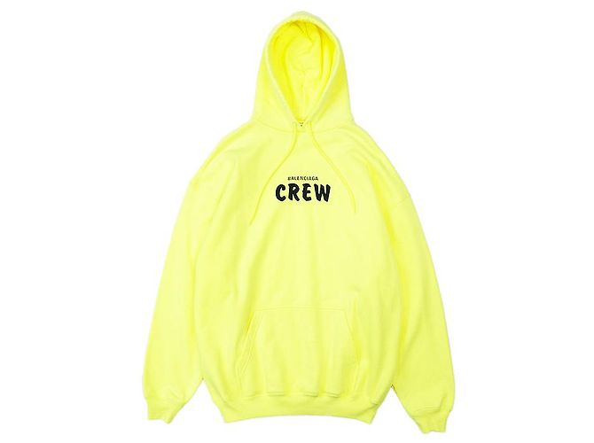 CREW Baumwoll-Sweatshirt von Balenciaga Gelb