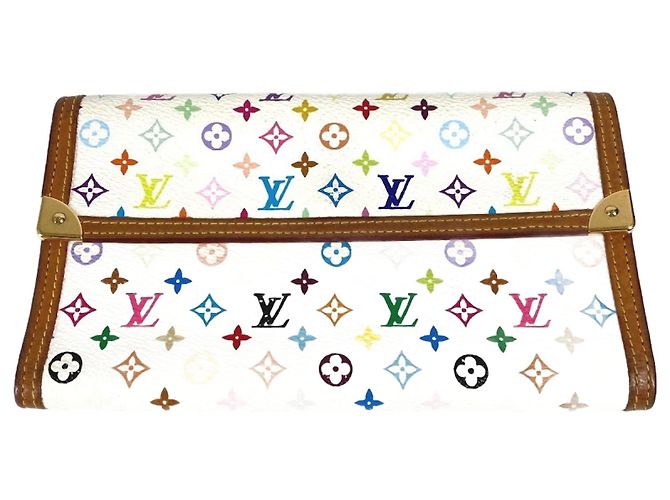 Louis Vuitton Monogram Multicolore Tri-Fold Wallet White