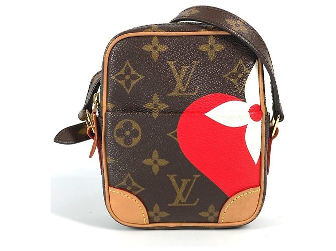 Louis Vuitton M57450 Monogram Game On Panam Pochette Braun Rot Monogramm