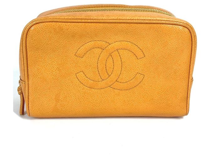 Chanel CC Coco Mark Logo Tasche Orange Gelb