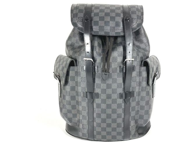 Louis Vuitton Damier Graphite Christopher MM Backpack Black
