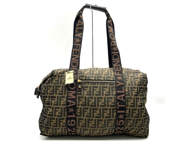 Bolsa Boston Zucca Fendi Marrom