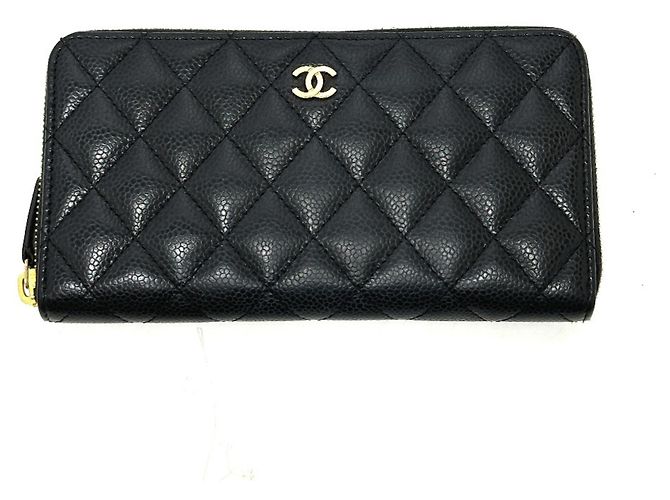 Chanel Coco Mark Matelasse Long Wallet Black