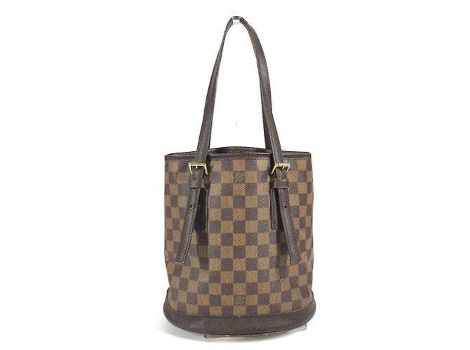 Bucket Borsa a secchiello Damier Mare di Louis Vuitton Marrone Damier ebene