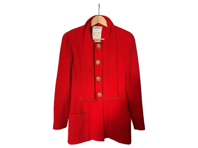 Chanel Tweedjacke rot
