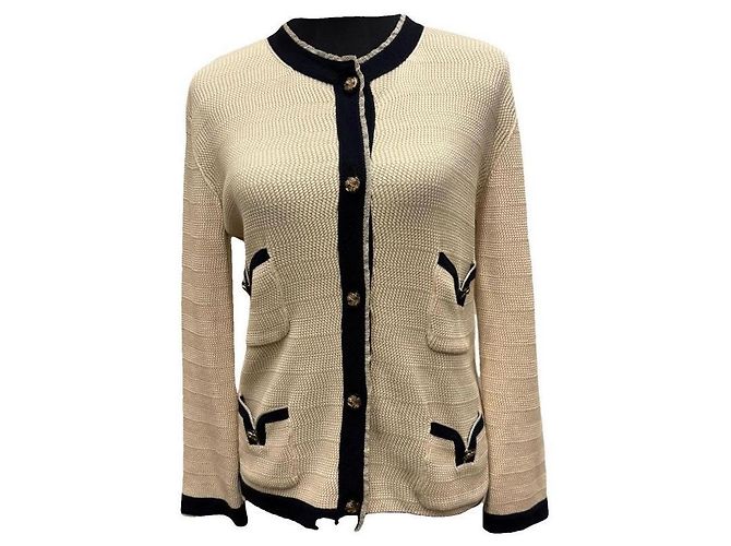 Chanel Kaschmir Cardigan FR 40 Beige