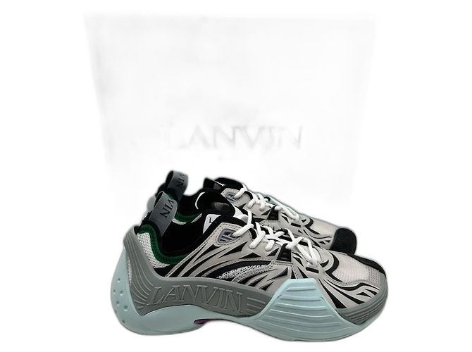 Lanvin Flash X Sneaker Grau Türkis