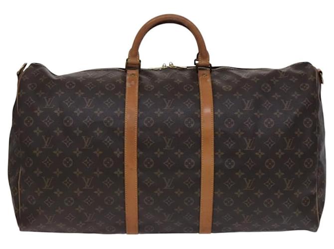 Louis Vuitton Keepall Bandouliere Bag Monogram Canvas 60 Brown Cloth  ref.2553599
