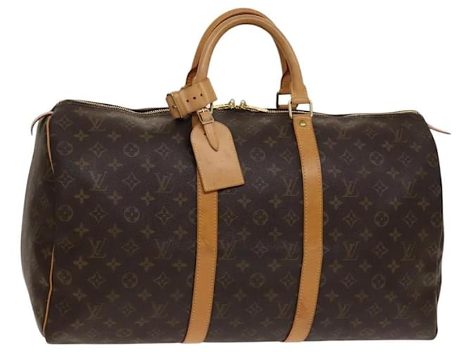 Louis Vuitton Keepall Bag Monogram Canvas 50 Brown Cloth  ref.2553654
