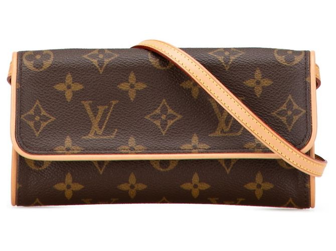 Louis Vuitton Monogram Pochette Twin PM Umhängetasche Braun