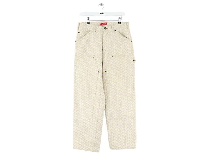 Supreme Vaqueros de algodón beige