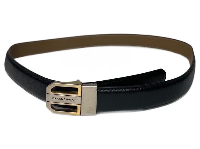 Vintage Balenciaga Ledergürtel schwarz