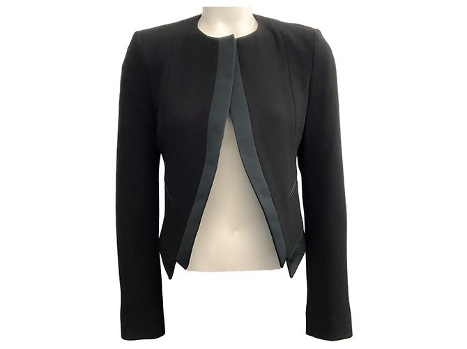 Derek Lam Black Wool Cropped Jacket