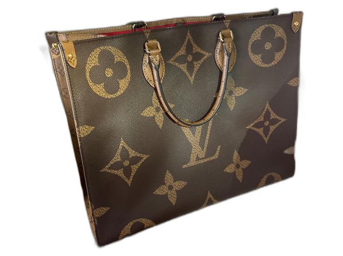 Borsa Onthego Louis Vuitton Marrone