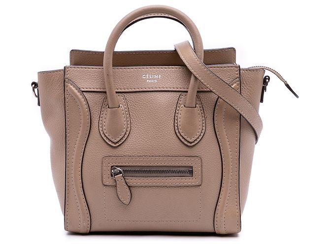Luggage Céline Bolsa de viagem em couro nano marrom Celine