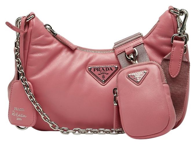 Bolsa de corrente Prada Re-Edition 2005 Rosa