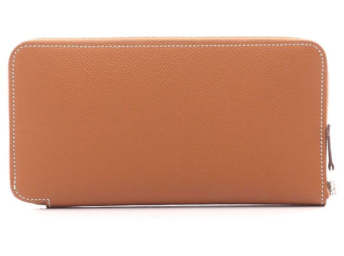 Hermès Cartera Larga Azap Silk'in de Cuero Marrón Hermes Castaño