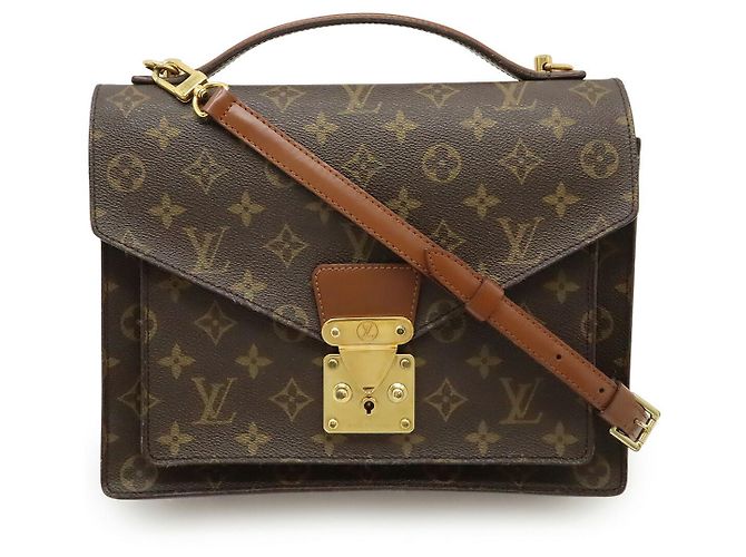 Sac à main Monceau 28 Monogram Louis Vuitton Marron