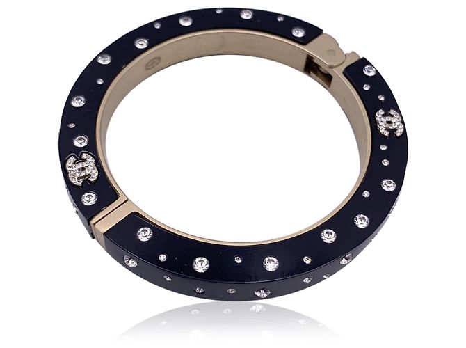 Timeless Bracciale in plastica Chanel CC Nero
